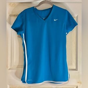 Nike Dri-Fit Women's Vivid Blue Short Sleeve Tee